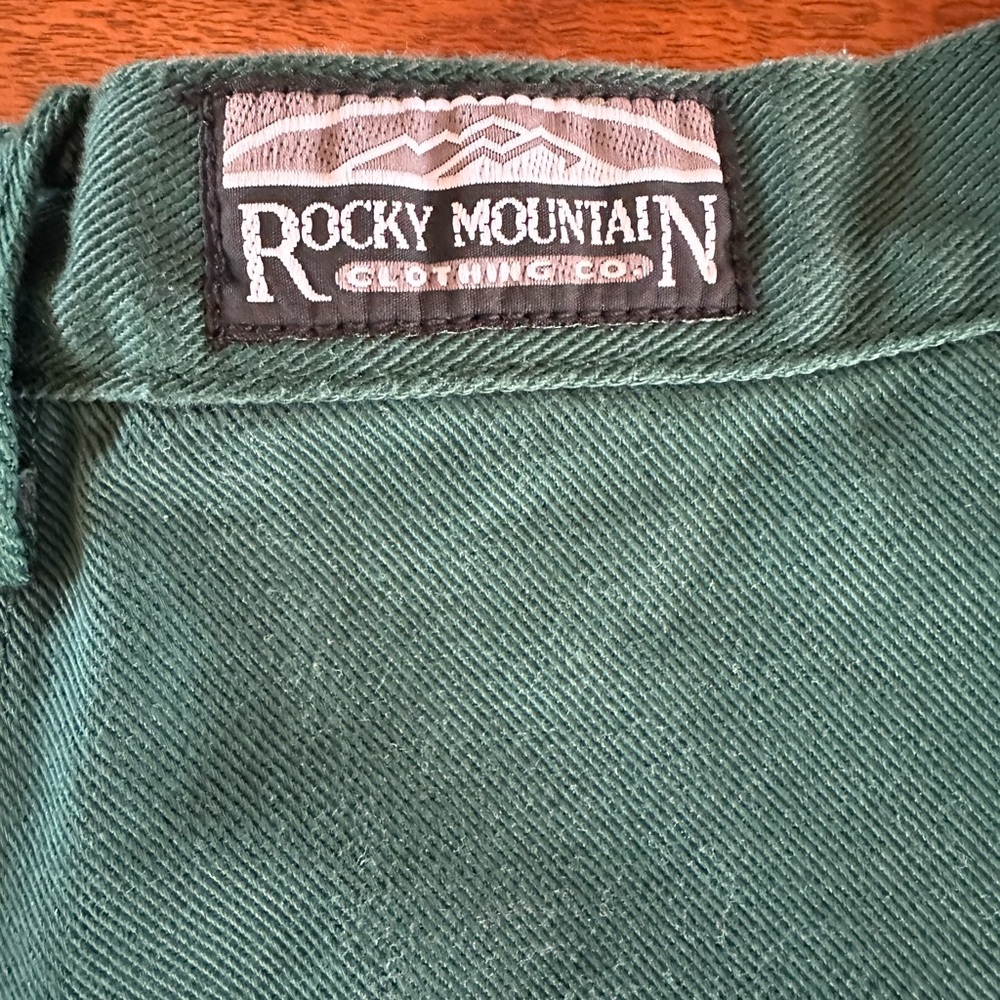 Vintage Rocky Mountain Western Pants High Rise Green 26x27 90s - Picture 5 of 7